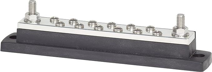 Blue Sea Systems 2105 250 Amp MaxiBus BusBar with 12 screws