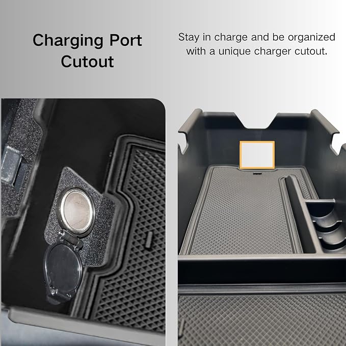 Center Console Organizer Tray for 2025 Toyota Camry LE/SE/XLE/XSE Accessories - Middle Console Armrest Storage Box Organizer Tray Insert Black Trim
