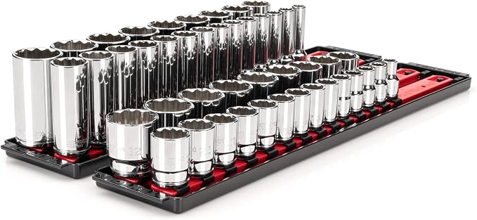 TEKTON 1/2 Inch Drive 12-Point Socket Set, 46-Piece | SHD92208
