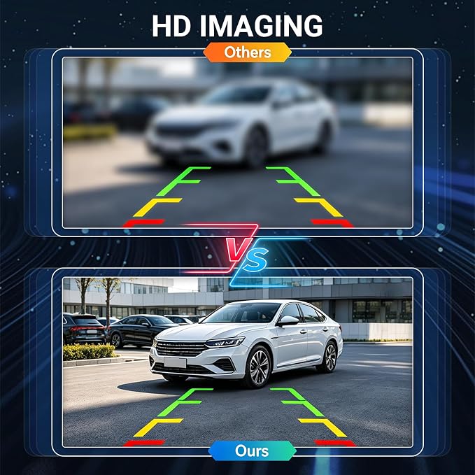 04672735AD Rear View Backup Camera, Assist Reverse Camera Direct Replacement Compatible with 2019-2024 Ram 2500 3500 6.4L 6.7L Engine, Replaces 04672735AB