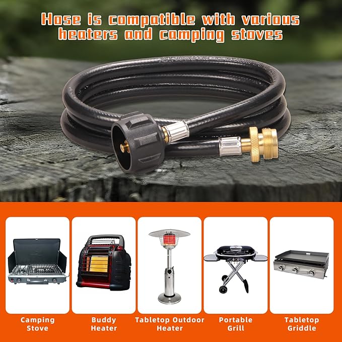 DOMINOX Propane Torch Head with 5FT Hose, High Intensity Trigger Start Gas Torch, Propane Torch Kit for Propane, Map and Mapp Gas, Soldering Torch Kit (Not Included Gas Tank)