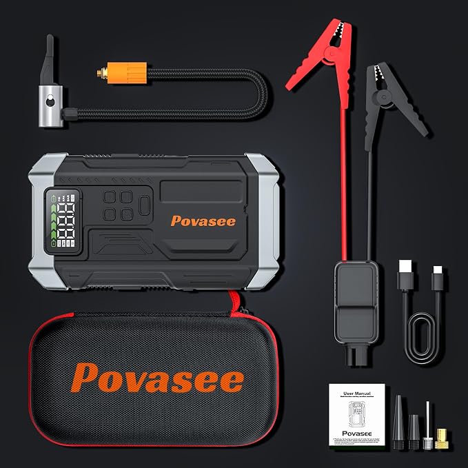 A6 Jump Starter with Air Compressor+A8