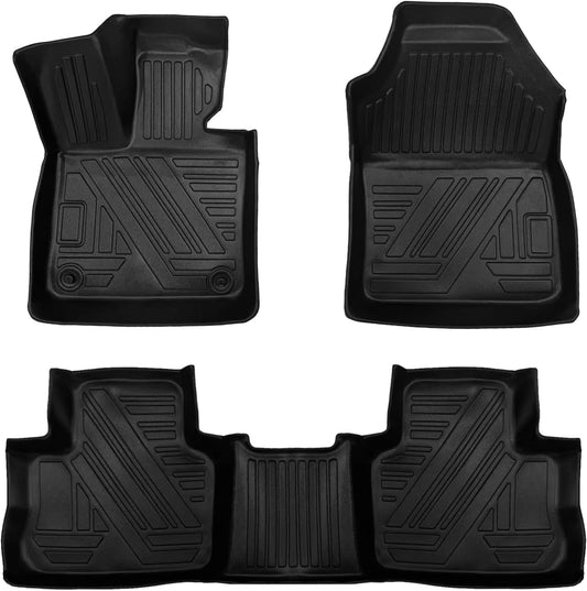 RAV4 Floor Mats Compatible with 2025 2024 2023 2022 2021 2020 2019 Toyota RAV-4，All Weather Protection Waterproof Durable Anti-Slip Odorless Custom-fit TPE Floor Liner Front and Rear Row Set