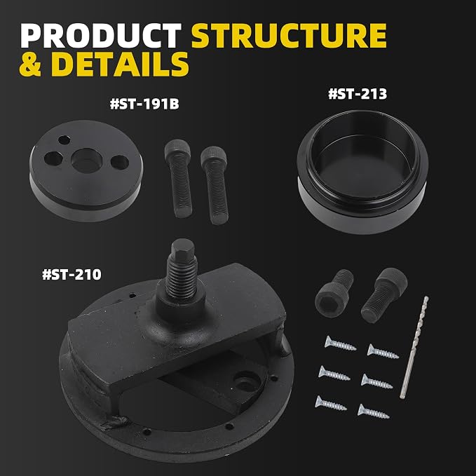 Dasbecan Front+Rear Crankshaft Seal Remover & Installer with Wear Sleeve Installer Tool Set Compatible with 1989-2016 Cummins 3.9L 5.9L 6.7L OE# 3824498 3824500 3164660 2063800090