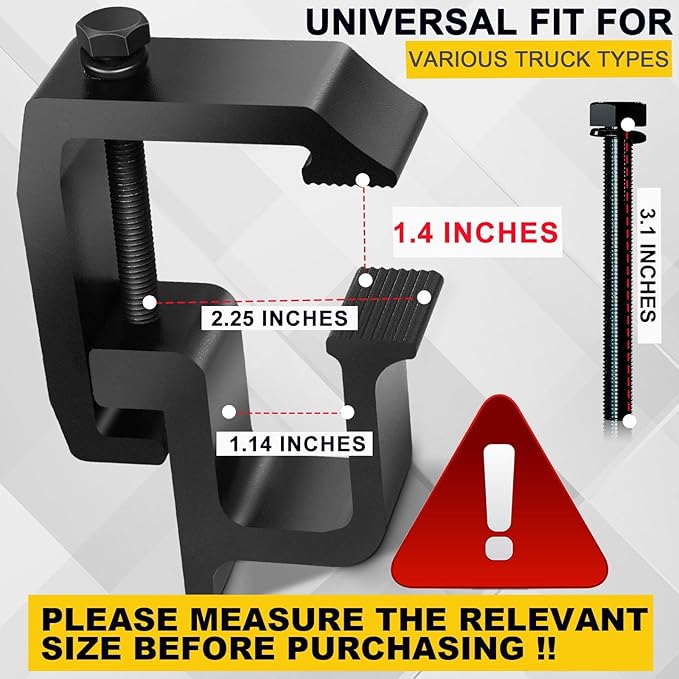 moveland Upgraded 𝟖 𝐏𝐂𝐒 Camper Shell Clamps - Heavy Duty Truck Topper Clamps - More Secure Truck Cap Clamps for Dodge Dakota Ram 1500 2500 3500, F150 F250, Titan, Tundra