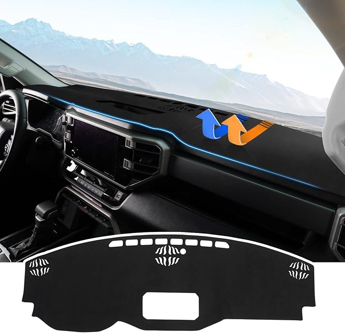 Autorder Dashboard Cover Mat for 2022 2023 2024 2025 2026 Toyota Tundra Accessories Dash Cover Flannel Dash Mat Sunshade Glare UV Rays Protector