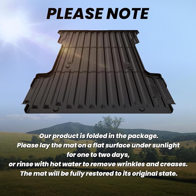 LASFIT 6.5ft Bed Mat for Ford F-150 2026 2025 2024 Truck Box All Weather Protector TPE Durable Easy Clean Bed Liner for F150-Not Fit for Drop in Bedlienr