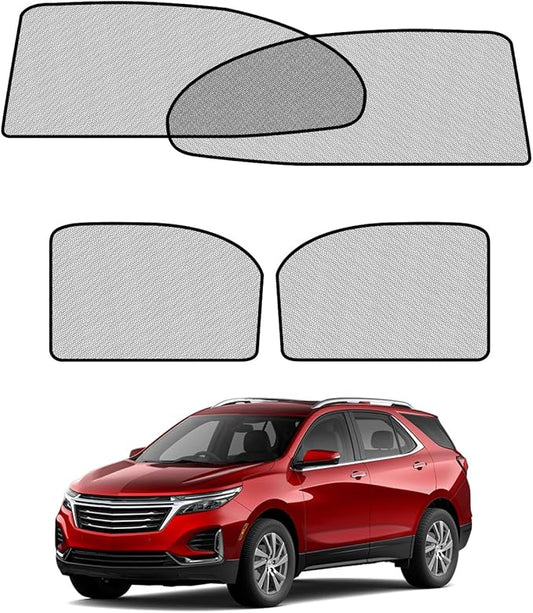 Car Window Shades for Chevro-let Equinox(2018-2023),4 Pack Car Window Cover for Baby Sun Shade Blocker Breathable Mesh,Reduce UV Rays & Heat Insulation Privacy Protection for Camping, Travel, Sleep