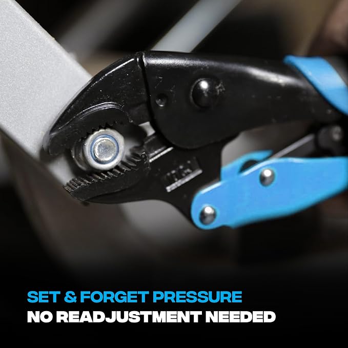 OX Pro 10 in Auto-Adjust Curve Jaw Pliers with Soft Grip | Auto-adjusting mechanism with pressure screw - ideal for plumbing, automotive & DIY tasks