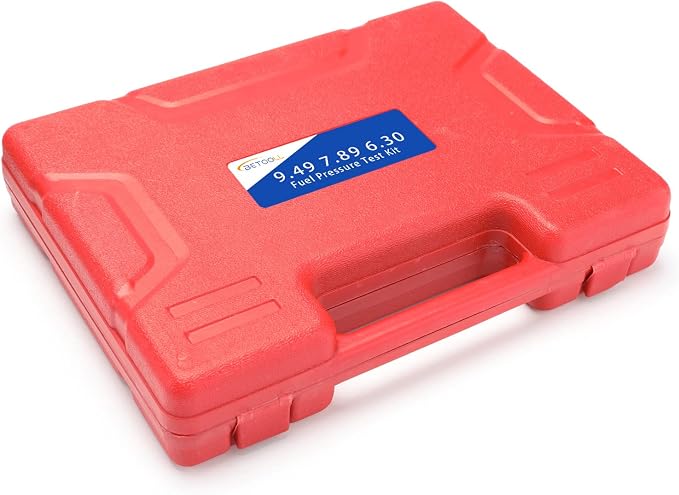 BETOOLL Fuel Pressure Test Kit 0-100PSI with 9.49,7.89,6.30 Fuel Line Fittings