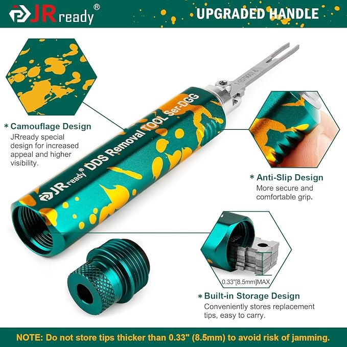 JRready ST5347 Pin Extractor Tool Kit Upgraded Pin Removal Tool with 2 Storage Handles & 26 Replacement Tips, Terminal Removal Tool Kit for Deutsch AMP/TE Molex Delphi JST Harting Connectors etc