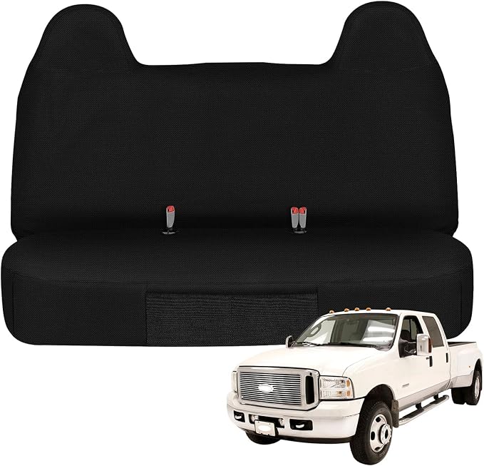 SAPUBK Custom-Fit Front Bench Seat Cover Replace for 1999-2007 Ford F250 F350 F450 F550, Waterproof 600D Oxford Cloth Interior Seat Cover Accessories(Machine Washable)