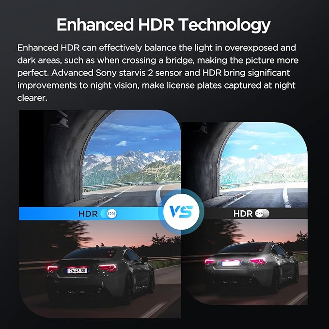 VIOFO VS1 Mini Dash Cam, 1440P/2K HDR Dashcam, STARVIS 2 Sensor, Free 32GB SD Card, 5GHz Wi-Fi Voice Control Car Dash Camera with GPS, Night Vision 2.0, 24H Parking Mode, Support 512GB Max
