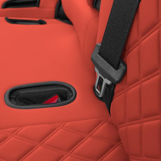 FH Group Custom Fit Car Seat Covers Specifically Made for 2020-2025 Tesla Model Y Ultraflex Neoprene Water Resistant Automotive Seat Covers - Full Set Solid Red