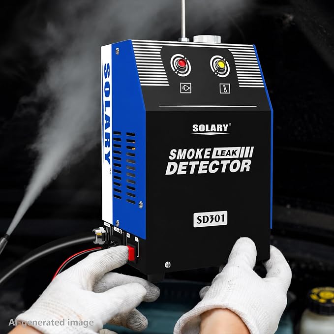 Evap Smoke Machine Leak Tester - 12V DC Vacuum Diagnostic Tester with Built-in Air Pump for Pipe System