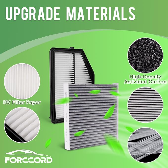 Cabin & Engine Air Filter Fit for Honda CR-V CRV 2.4L 2015-2016 Activated Carbon Cabin Filter Replacement CF10134 17220-5LA-A00 Car Accessories