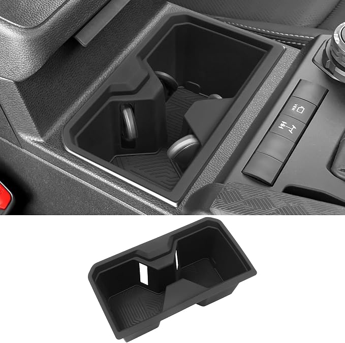 BIBLOZ Cup Holder Insert Compatible with Toyota 4Runner 2025 2026 Accessories Silicone Material Center Console Cup Holder Protector Organizer