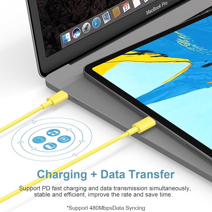 iPhone Charger Fast Charging 10FT iPhones 17 16 15 Charger 3 Pack Type C Chargers USB C Charger Compatible with iPhone Air 17/17 Plus/17 Pro/17 Pro Max/16/16 Plus/16 Pro/16 Pro Max (Yellow)