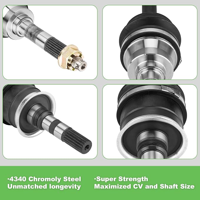 Front Left Right CV Axle and Wheel Bearing & Seals Kit for Kawasaki Mule 2510/3010/4010 KAF620 KAF950 Axle Shaft Replacement