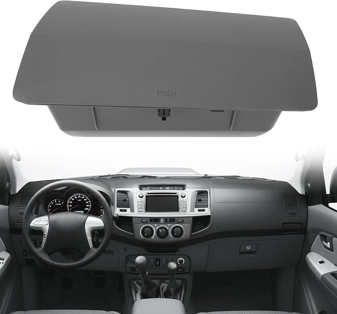 Acouto Dashboard Interior Storage Box for Vigo 20042014, Large Capacity, Material, (Gray)