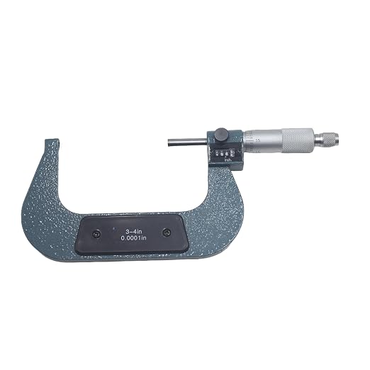 HFS(R) 3-4" Mechanical Digital Outside Micrometer Digit Counter Carbide Tips 0.0001"