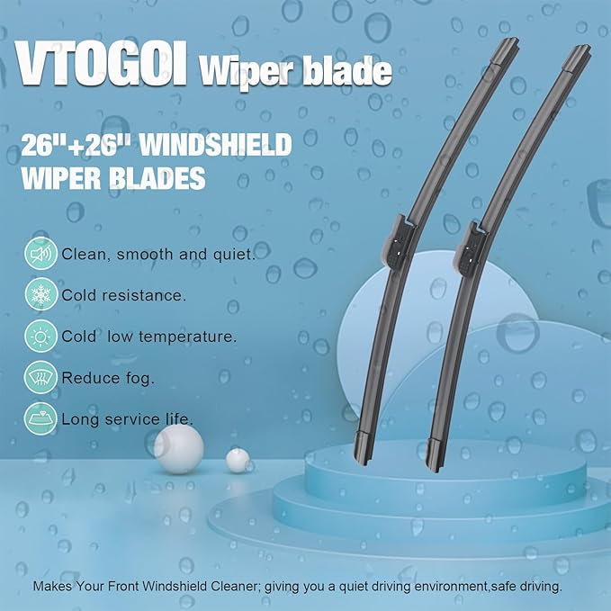 OEM Windshield Wiper Blades Replacement for Land Rover Range Rover L322 2002 2003 2004 2005 2006 2007 2008 2009 2010 2011 2012, Modified & Upgraded Wipers Set 26"+26"+18" (Pack of 3)