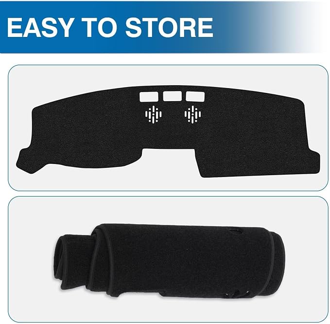 KUST Black Dash Cover for 2017-2025 Mazda CX-5 CX5 (Only fit for CX5 Without HUD) Polyester Dashboard Cover Non-Slip Center Console Dash Cover Interior Accessories for Mazda CX5 Sunshade No Glare