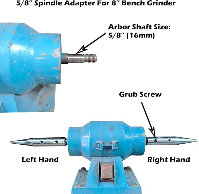 PURUI 8 Inch Bench Grinder Polishing Kit for All Metals, Kit Includes 3PC 8 Inch Buffing Wheels, 5PC 100g Bar Buffing Compounds, 2PC 5/8 Inch Bench Grinder Spindle Adapter, 1PC Microfibre Cloth, 11PCS