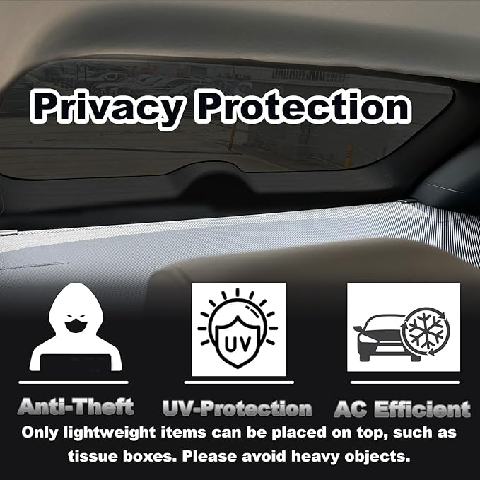 Cargo Cover for Hyundai Santa Fe 2021 2022 2023 Accessories,Leather Retractable Trunk Cover for 2021-2023 Hyundai Santa Fe Accessories Security Shield Shade