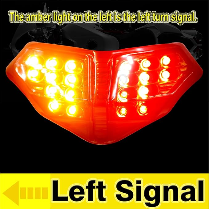 Taillight - Integrated LED Tail Brake Turn Signal Light Compatible with DUCATI 848 EVO 1098 1199 2007 2008-2014 (Black)
