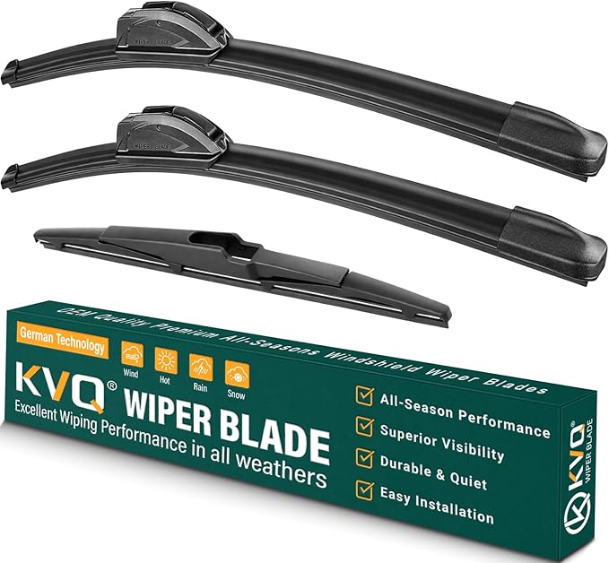 Windshield Wiper Blades Replacement for Hyundai Santa Fe 2013-2018 Santa Fe XL 2013-2019,Original Equipment Replacement Front Rear Wiper Blade Set - 26" 14" 13" (Set of 3)