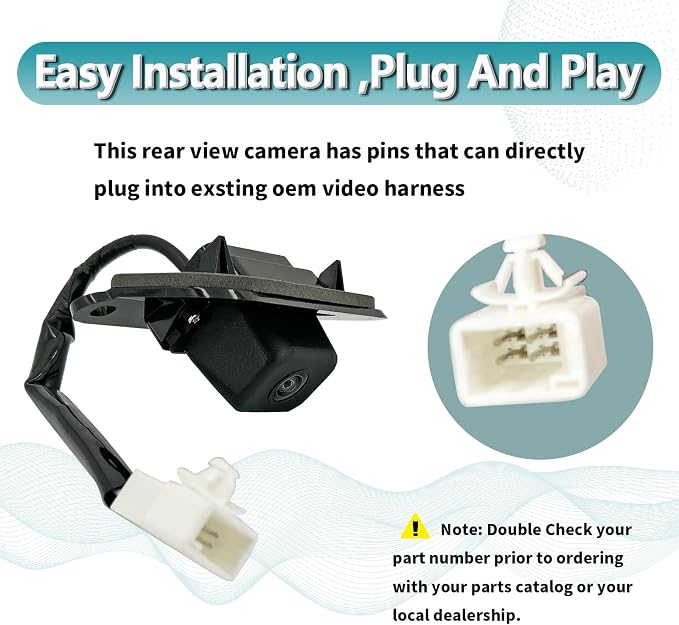 Rear View Back Up Camera Compatible with Lexus GX470 2003-2006 Reverse Park Assist Backup Camera Replaces 86790-60030 8679060030