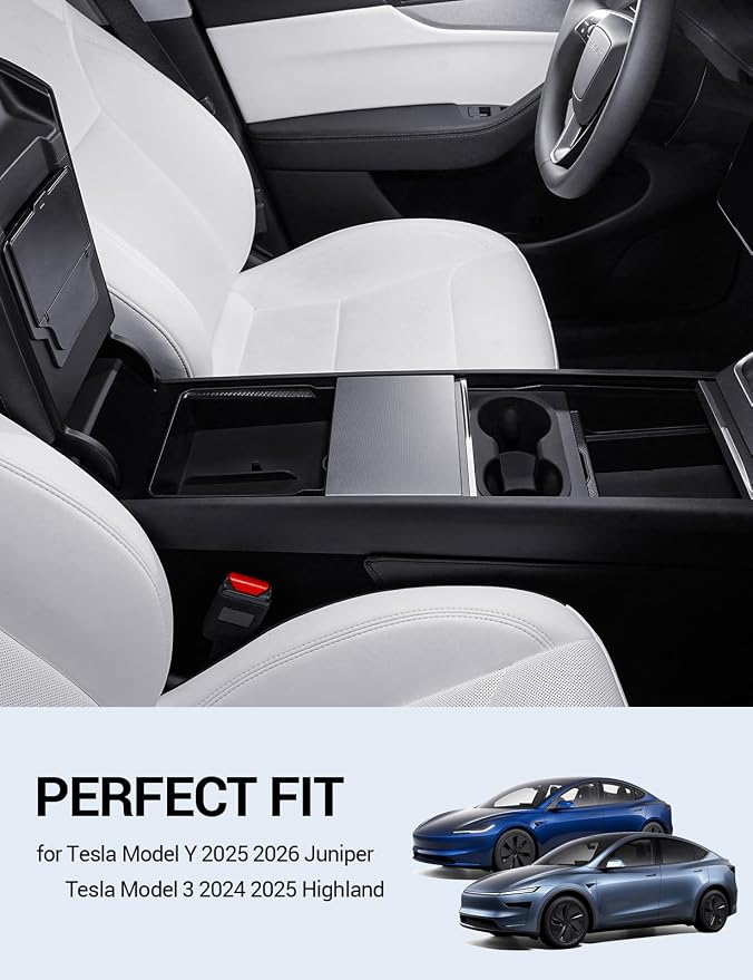 Motrobe Tesla Model Y/3 Center Console Organizer and Tesla Model Y/3/S Seat Hooks