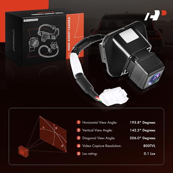 A-Premium Park Assist Camera Rear View Backup Reverse Camera Compatible with Select Mazda Models - 2014 2015 6 - Replace# GJT167RC0