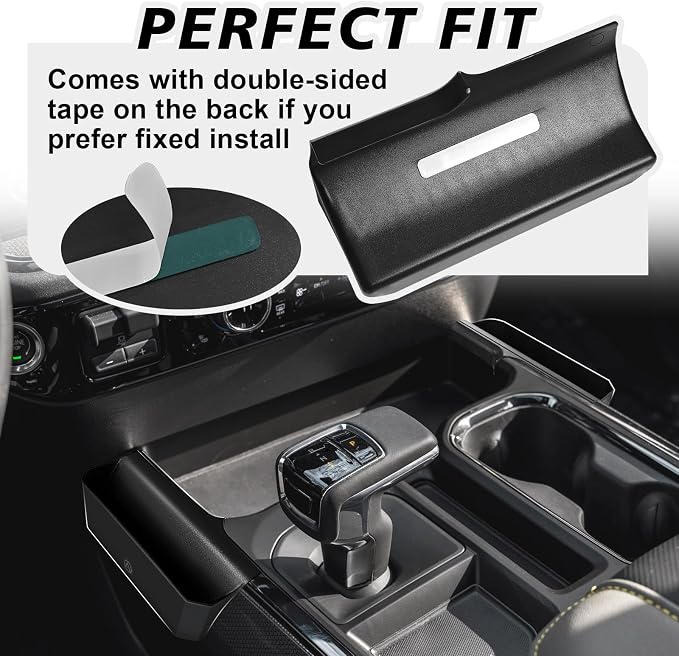 Muslogy Center Console Side Organizer Compatible with 2022-2025 2026 Chevy Silverado 1500 & GMC Sierra 1500 Accessories Middle Console Shifter Storage Box Left & Right Phone Pocket with Anti-Slip Mats