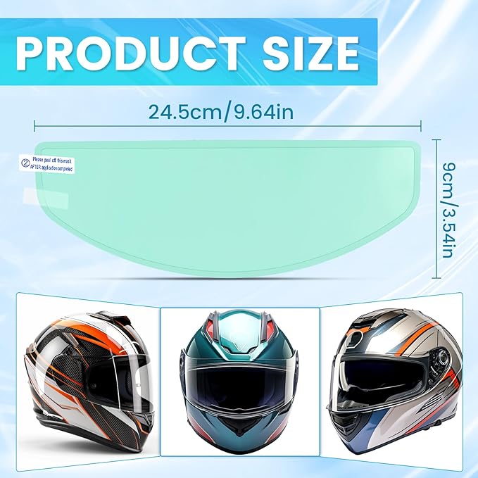 Motorcycle Anti Fog Film, Universal Fit Helmet Visors Insert Waterproof Fog Resistant Clear Vision