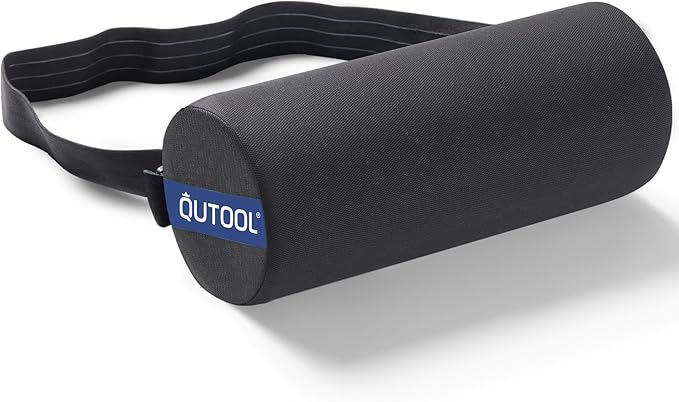 QUTOOL Seat Cushion & Firm Lumbar Roll for Office Chair