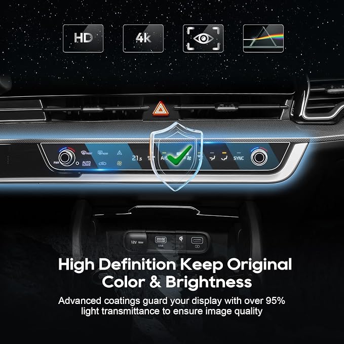 LFOTPP 2023 2024 2025 Sportage Screen Protector AC Climate Control for 2023 2024 2025 Kia Sportage Accessories (LX/EX/SX/SX-Prestige/X-Line) Plug-in Hybrid Prestige Screen Film for Kia Sportage