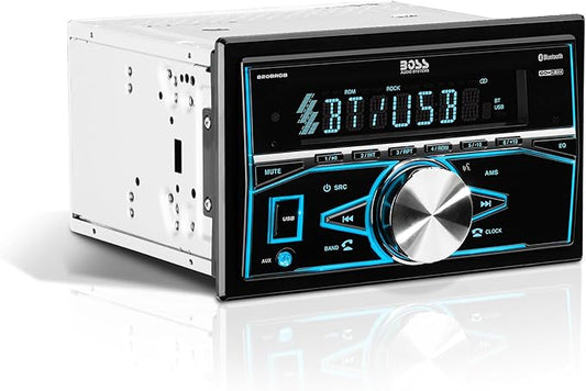 BOSS Audio Systems 820BRGB Car Stereo - Double Din, Bluetooth, No CD DVD Player, AM/FM Radio Receiver, Multi Color Illumination, Aux in, USB