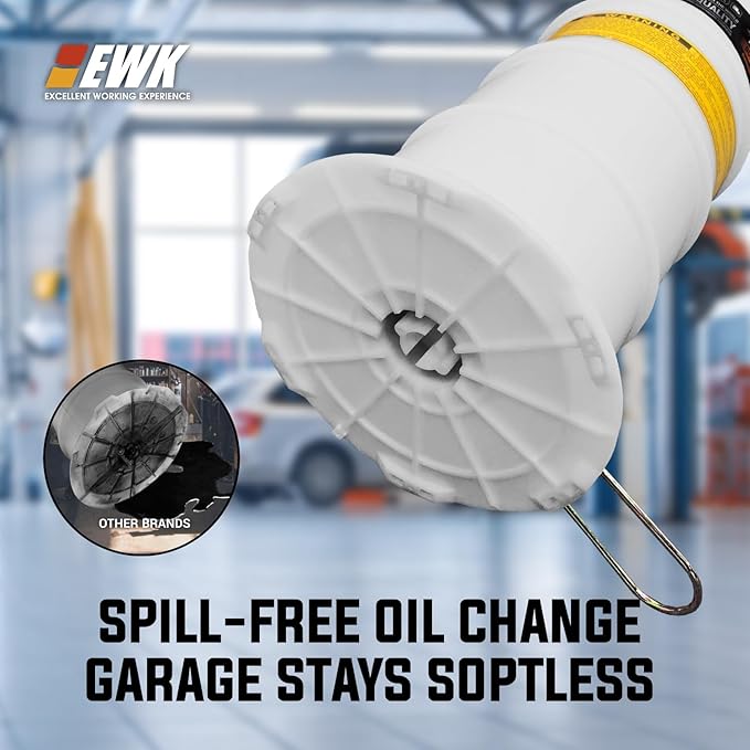 EWK 6.5L Pneumatic/Manual Oil Extractor, Oil Change Pump for Automotive Fluids Vacuum Evacuation, Fluid Extractor Pump Tool for DIY Mechanics
