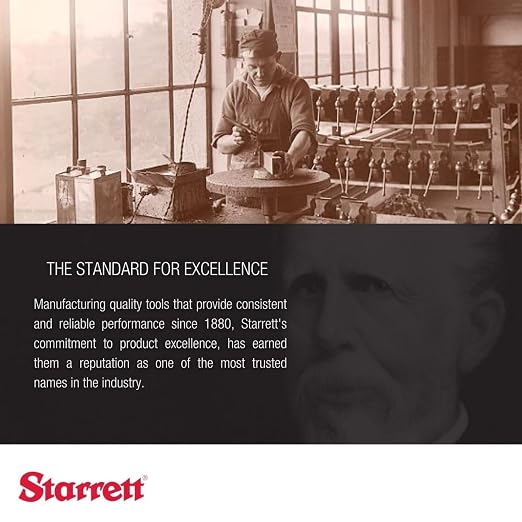 Starrett Outside Micrometer with Micro-Lapped Measuring Faces, Satin Chrome Finish and Advanced Sleeve Design - Quick and Easy Adjustment, .001" Graduations - 436.1XRL-5