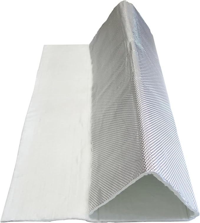 AC PERFORMANC Reduce Radiant Heatshield Armor 4' Long x 3.28' Wide x 1/2" Thick Exhaust Pipe Multipurpose Heat Shield, Fiberglass Laminated Aluminum
