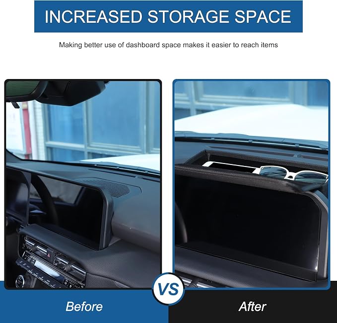 Navigation Screen Rear Storage Box Compatible with Toyota Land Cruiser 250 Prado J250 LC250 2024 2025 2026 Accessories Center Console Dash Storage Bag Organizer