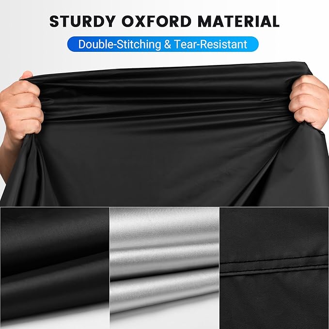Favoto Motorcycle Cover Waterproof Outdoor 96.5 inches Length All Season Universal Fit Rain Sun Dust Protection Night Reflective with Lock-Holes & Storage Bag Motorbike Powersports Vehicle Cover