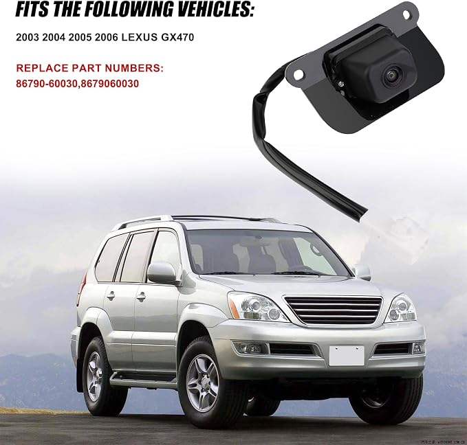 86790-60030 Rear View Backup Camera Compatible with Lexus GX470 2003-2006 Park Assist Camera Replaces # 8679060030