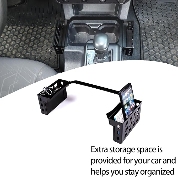 Lcojicep Central Control Storage Box Compatible with Tacoma 2016-2022 Central Control Side Storage Box Gear Shifter Console Organizer Tray，Interior Organizer Accessories