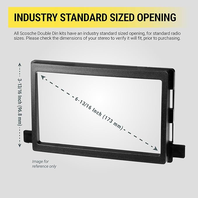 Scosche NN1665B Double DIN or Single DIN with Pocket Radio Install Dash Kit Compatible with Select 2009-19 Non-NAV Nissan 370Z - Aftermarket Car Stereo Installation Kit - See Guide Image for Vehicles