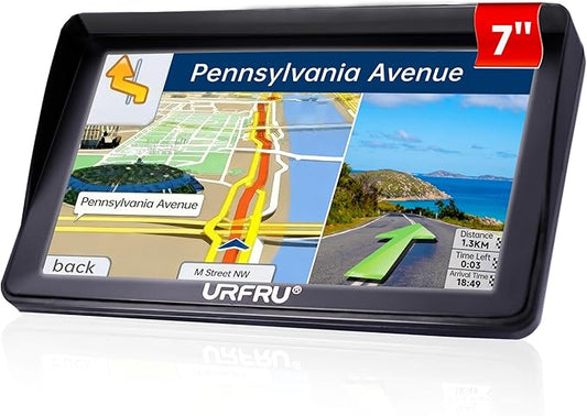 7-inch GPS Navigator for Car Truck RV Pickup, 2026 Offline Map with Free Updates Lifetime, Big HD Touchscreen, Satallete Navigation, Voice Guidance, Speed & Traffic Alerts, Custom Truck Routing