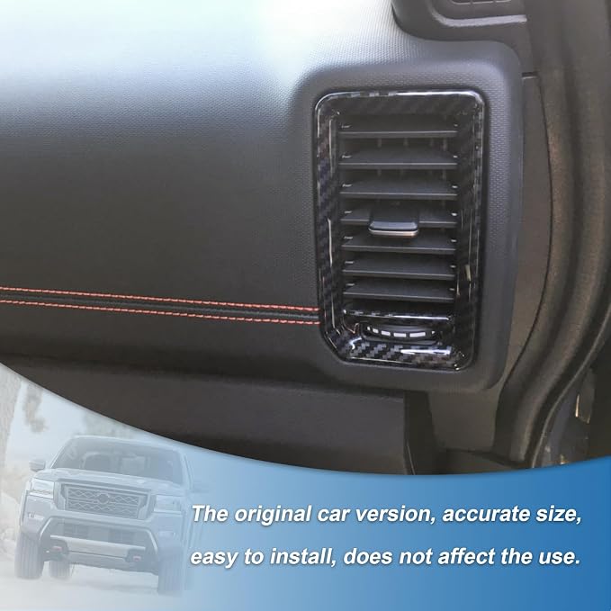 Carbon Fiber AC Air Vent Cover Compatible with Nissan Frontier 2022-2024