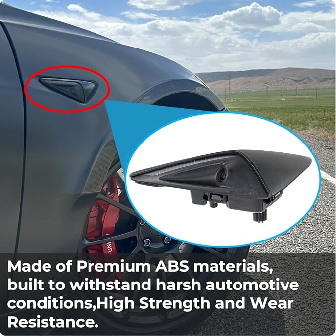 1125107-50-J Front Right Side Fender Camera Replacement for Tesla Model 3 2017-2022 & Tesla Model Y 2017-2022, OE Trun Signal Repeater Wing Cam Replaces 1125107-50-H, 1125107-50-G by GreenYi